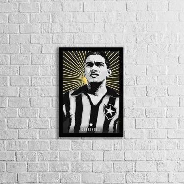 Imagem de Quadro Garrincha Camisa do Botafogo 45x34cm - com vidro - Quadros On-l