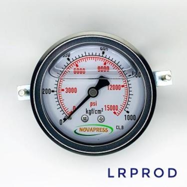Imagem de Manômetro horizontal -diam.63mm (2. 1/2 ) com escala de 0-1000 KGF/CM2