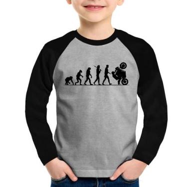 Imagem de Camiseta Raglan Infantil Evolução do Grau XJ6 Manga Longa - Foca na Mo