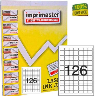 Imagem de Etiqueta Adesiva Imprimaster A4 - 26mm X 15mm - 126 etiquetas folha - 