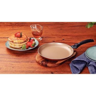 Imagem de Panquequeira Tramontina Turim Interno E Externo Em Antiaderente Starflon Max Vermelha 18 Cm