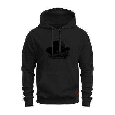 Imagem de Moletom Canguru Algodão Confortável Vida Country Chapéu, Preto, P