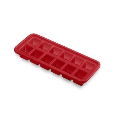 Imagem de Forma De Gelo De Silicone 12 Cubos Vermelha - UD146 - Up Home