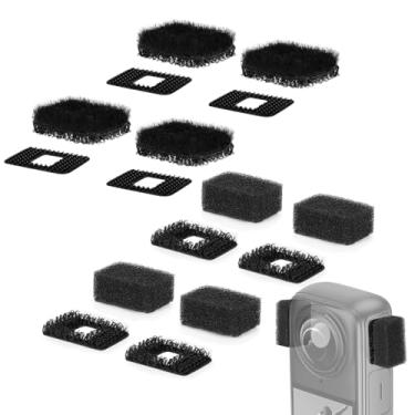 Imagem de Protetor de vento de microfone para Insta360-8 peças para Insta360 X3 X4, capa de redução de ruído de vento premium para áudio nítido, fácil instalação e design durável, câmera X3 ou X4 compatível