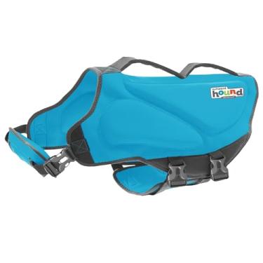 Imagem de Outward Hound Colete salva-vidas Dawson Swim Dog de neoprene de alto desempenho para natação, passeios de barco e segurança na água, grande, azul