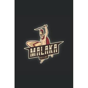 Imagem de Malaka Hellas Helmet Greek Curse T-Shirt: Lined Notebook, Journal, Diary, To-do List or Exercise Book (6 "x 9" 15. 24 cm x22. 86 cm) 120 pages