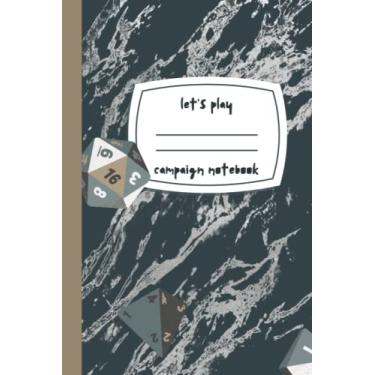 Imagem de Let's Play Campaign Notebook: a d20 journal with vintage college composition cover (Mastering the Game: A Board Game Strategy Series)