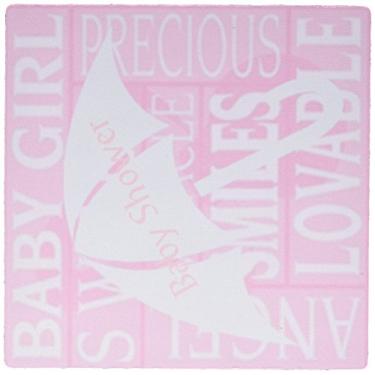 Imagem de 3dRose Mouse pad LLC 20 x 20 x 0,63 cm, imagem do convite de chá de bebê menina - (mp_173871_1)