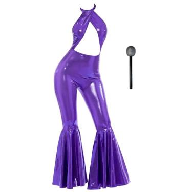 Imagem de Forplay Fantasia feminina sexy de superstar da La Flor, Roxa, L/XL