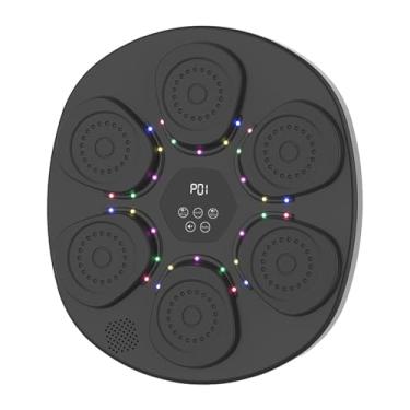 Imagem de menolana Máquina de boxe de música inteligente Treinador de boxe Equipamento de treinamento de boxe montado na parede Alvo de parede de boxe de música para, Preto