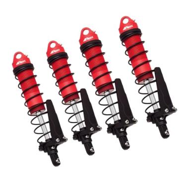Imagem de NMNRC 4 peças de amortecedor dianteiro traseiro para Arrma 1/10 Senton Granite Shock 1/8 Typhon 3S BLX e 550 Mega Series Upgrades Part Red