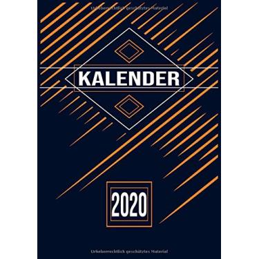 Imagem de Kalender 2020: Wochenplaner zum notieren, organisieren und planen DIN A4. Kalender/Terminkalender/Monats- / Tagesübersicht/Kontakt- / Geburtstags listen/Design : modern kunst bunt