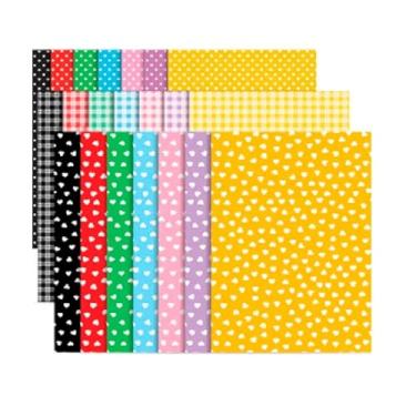 Imagem de Papel Bloco Ecocores A4 Textura Visual - 7 Cores 3 Estampas 180g 230mmx320mm 36 folhas