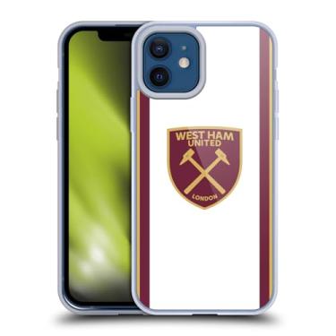 Imagem de Head Case Designs Capa de gel macio oficialmente licenciada pelo West Ham United FC Third 2024/25 Crest Kit compatível com Apple iPhone 12 / iPhone 12 Pro