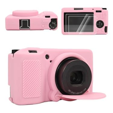 Imagem de VOVMOEYA Capa de silicone para Ricoh GRIII/GRIIIx/GR3/GR3X, 1 protetor de tela, 2 capas de sapato, 1 capa protetora para câmera GR IIIx para Ricoh GR III, capa de lente destacável, leve-PK
