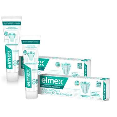 Imagem de Kit 2 Creme Dental para Sensibilidade Elmex Sensitive Professional 110