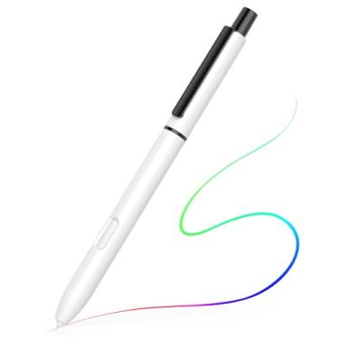 Imagem de AZF Estojo para caneta compatível com Samsung Galaxy Tab S7/S7plus/S8/S8Ultra/S9/S9 Ultra/S10 S, com clipe resistente, capa rígida para PC S, suporta toque duplo, leve. (Branco)