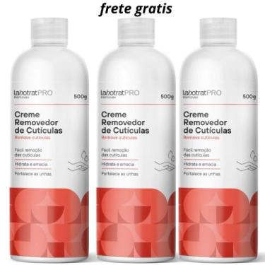 Imagem de Kit Com 3 Creme Removedor de Cutículas Labotrat Pro Removex 500g Forta