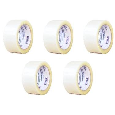 Imagem de 5 Fitas Adesivas Transparente 45mm x 100m - Fitar