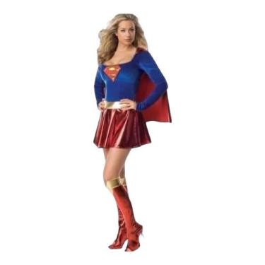 Imagem de Fantasia Supergirl para Mulheres  Perfeita para Carnaval e Festas Temá