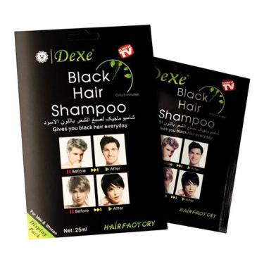 Imagem de Shampoo Escurecedor Black Preto Cabelos Brancos 5 Minutos Em Casa 25ml