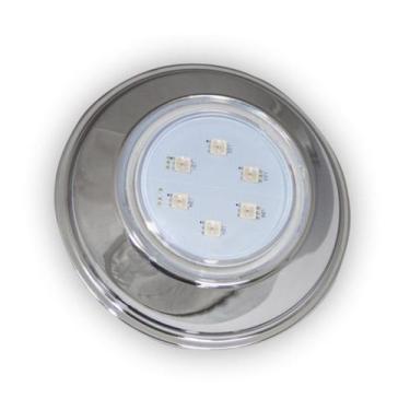 Imagem de Refletor Hiper Led 9W Azul Inox 316L Iluminação P/ Piscina - Brustec