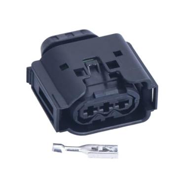 Imagem de 1 conjunto de conector automotivo fêmea de 3 pinos, à prova d'água, 09 44 13 81 e90 e92 318 320 325 328 335 520i 528i, plugue do se/nsor/s 09441381
