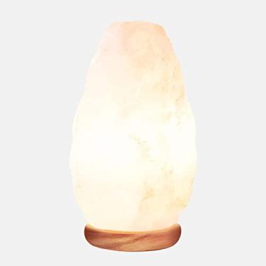 Imagem de Himalayan Glow Lâmpada de sal branco natural, luz noturna de cristal de sal, 2,7 a 3,5 kg
