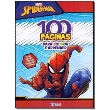 Imagem de Marvel Spider-Man - 100 Paginas Para Colorir e Aprender