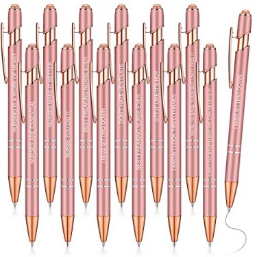 Imagem de Zonon 12 canetas inspiradoras, canetas esferográficas motivacionais a granel com ponta de caneta, presentes de formatura inspiradores para professores, colegas de trabalho, material de escritório
