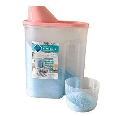 Imagem de Dispenser Porta Sabão em Pó Liquidos Ração 1,7L Com Tampa 1 UN - PLAST