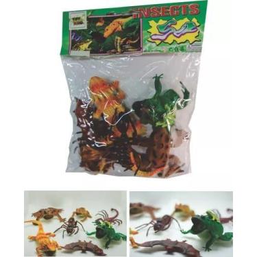 Imagem de Brinquedo Bichos Insetos De Borracha Kit Com 7 Peças - TOYS