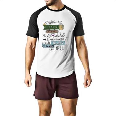 Imagem de Camiseta Raglan Efeito cerveja vinho e vodka - Alearts, GG
