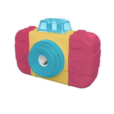 Imagem de Apontador com borracha e rolo formato câmera  criatividade e praticida