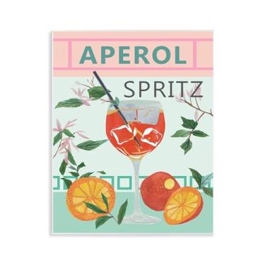 Imagem de Stupell Industries Aperol Tropical Cocktail Wall Plaque Art Design por Melissa Wang, 11 x 14