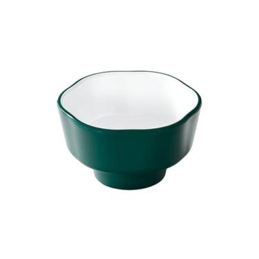 Imagem de Tigela pequena de porcelana de imitação comercial, molho quente para molho tempero tigela de sopa de arroz-P0302-4 verde escuro e branco