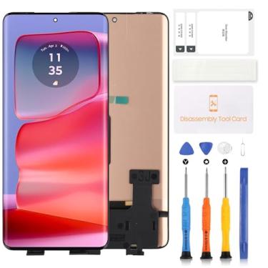 Imagem de Tela de substituição para Motorola Edge 50 Pro OLED LCD Screen para Motorola Moto Edge 50 Pro LCD Display Digitalizador Touch Assembly XT2403-2 Kit de reparo de painel LCD com ferramentas - Preto 17.0