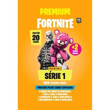 Imagem de Figurinhas Fortnite, Panini, Premium, Envelope com 20 Cards