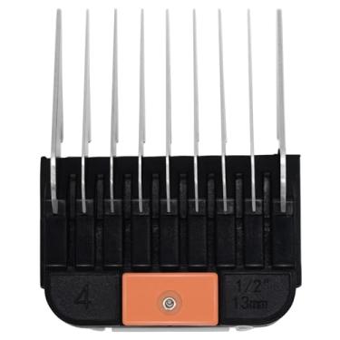 Imagem de Pentes de proteção profissional de aço inoxidável para animais de estimação com lâmina removível estilo A5, 1/20.3 cm-2.5 cm, compatível com Wahl KM Series Andis AG BG Oster A5 A6 Animal Clippers