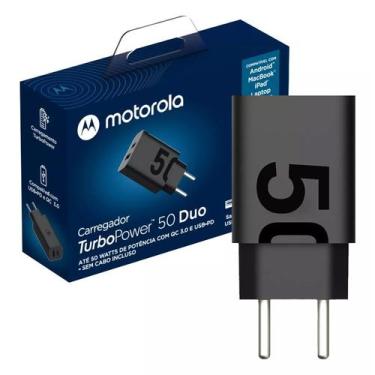 Imagem de Carregador De Parede Original Motorola Turbo Power Duplo 50w Sem Embal