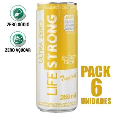 Imagem de Energético Life Strong Energy Drink 6 unidades Tropical