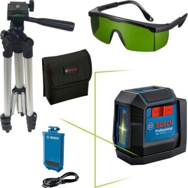 Imagem de Kit Nível Laser Bosch Gll 1222 G Li 12m Bateria Tripé Óculos