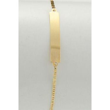 Imagem de Pulseira Infantil Nome Ouro 18k 750 Piastrine 13 Cm - JOIE JOIAS FINAS