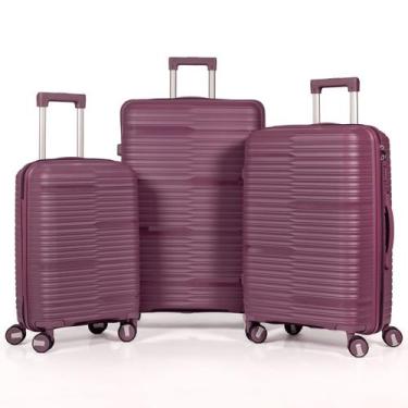 Imagem de Conjunto Jogo Malas De Viagem Kit 3 Peças Pequena De Bordo 10Kg Anac M