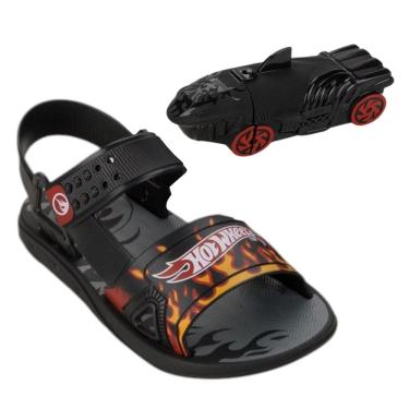Imagem de Sandália Infantil Menino Conforto Estojo Shark Hot Wheels