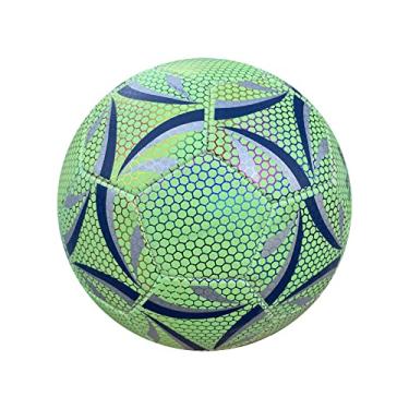Imagem de Bola de futebol esportiva que brilha no escuro, bola de futebol refletiva tamanho oficial tamanho 4 e tamanho 5, futebol profissional para ambientes internos e externos, perfeita para jogos ou jogos
