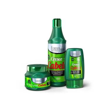 Imagem de Kit Cresce Cabelo Shampoo, Máscara e Leave-in Forever Liss