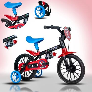 Imagem de Bicicleta infantil masculino Mechanic Aro 12 nathor rodinhas