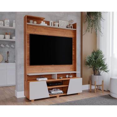 Imagem de Painel Home p- Tv Até 55 Pol Master c- 2 Prateleiras E Pés 135x183cm Cinamomo-off White - Permóbili