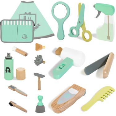 Imagem de Conjunto de brinquedos de maquiagem para crianças Hair Salon Playset Treewant, 18 unidades